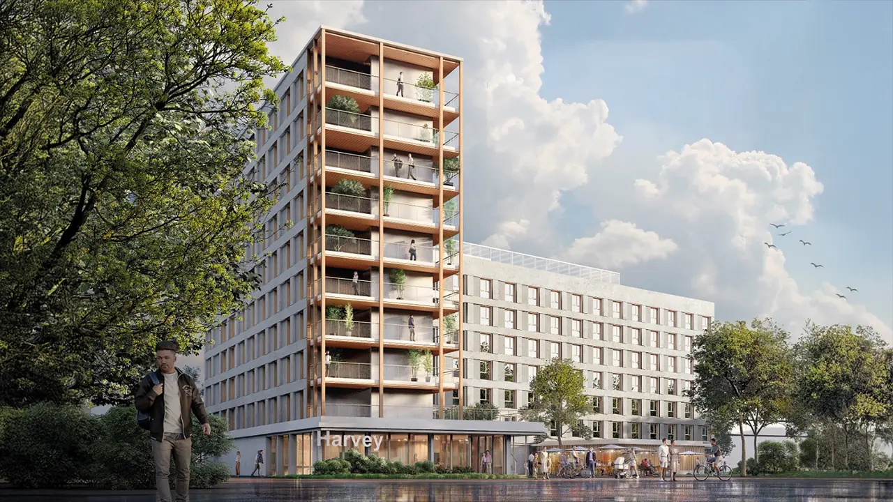 Vue de la résidence immobilière Harvey Montévrain - Programme Val d'Europe