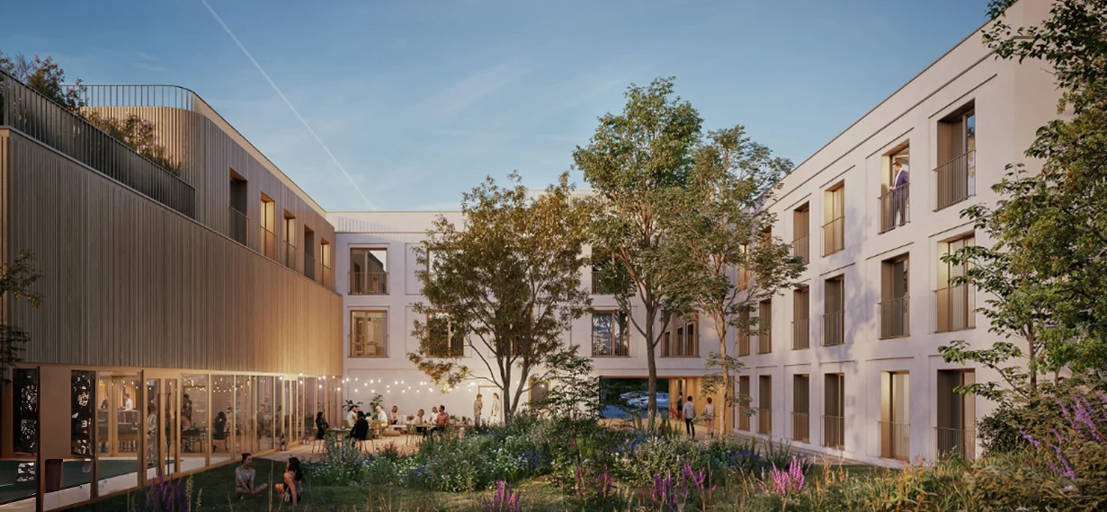 Vue extérieur de la résidence immobilière Harvey Lampertheim - Programme Strasbourg