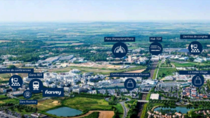 Plan de la zone d'activité, Harvey Montévrain - Programme Val d'Europe